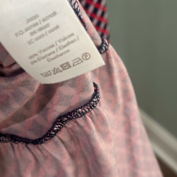 BODEN 14 Dress Navy Red Boatneck Ruffled Hem large XL - Picture 9 of 9